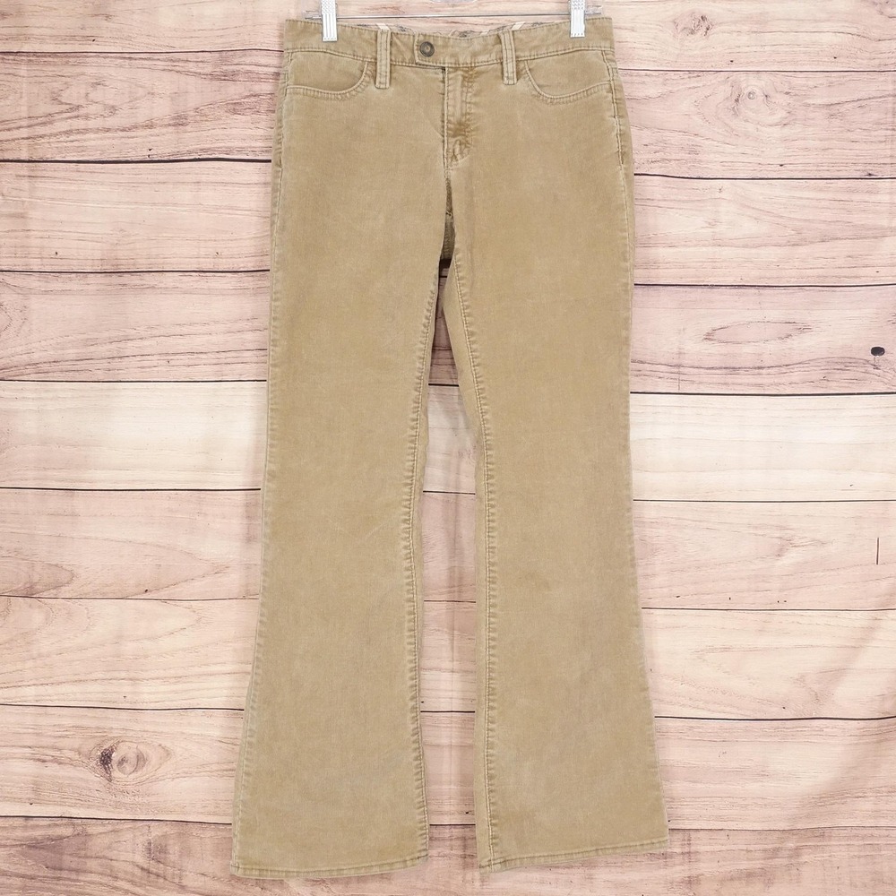 Vintage Gap Pants Womens 4R Beige Corduroy Long And Lean Stretch Khakis 31x31